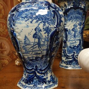 Blue and White Garniture Set - M.D. Antiques in Richardson and Dallas Tx.