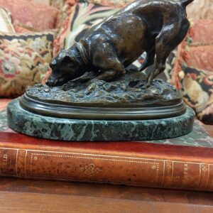 P. J. Mene Bronze Dog - M.D. Antiques in Richardson and Dallas Tx.