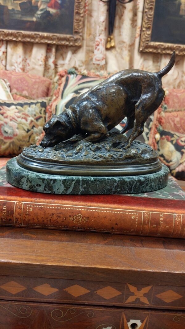 P. J. Mene Bronze Dog - M.D. Antiques in Richardson and Dallas Tx.