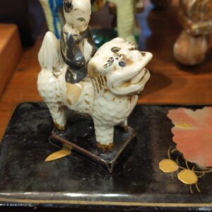 Small Chinese Porcelain Foo Dog with Rider - M.D. Antiques in Richardson and Dallas Tx.