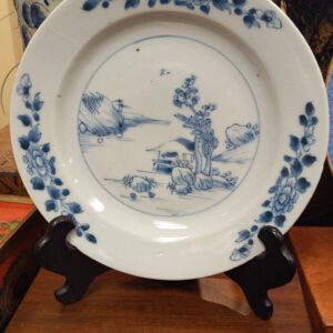 Chinese Export Blue and White 18th Century Plate - M.D. Antiques in Richardson and Dallas Tx.