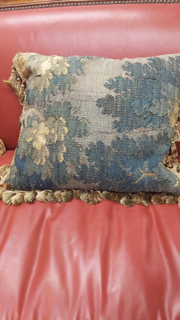 Pair of 18th Century French Aubusson Pillows - M.D. Antiques in Richardson and Dallas Tx.