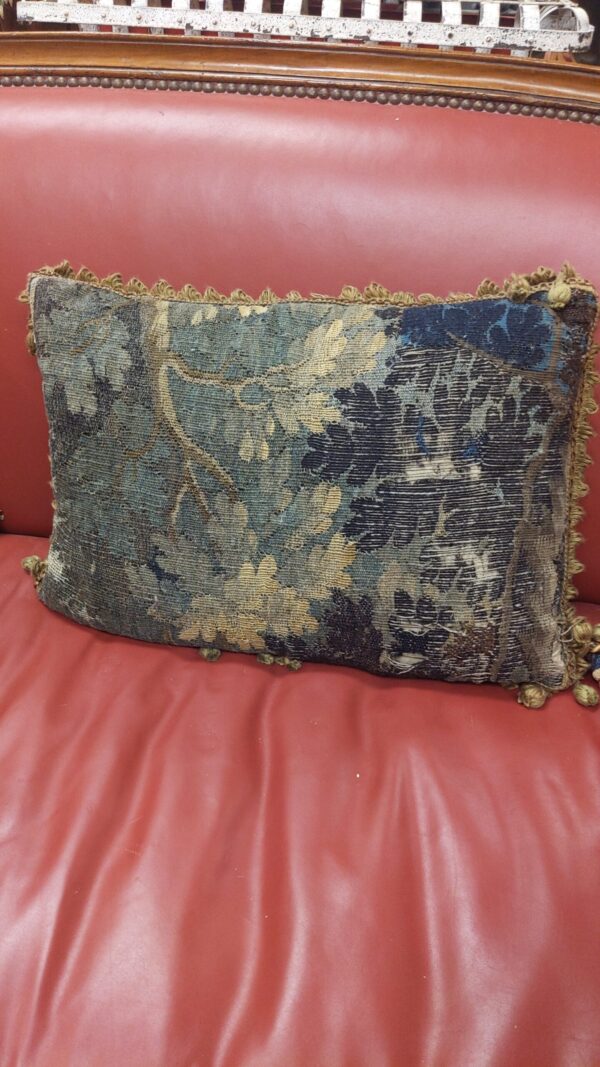 Pair of 18th Century French Aubusson Pillows - M.D. Antiques in Richardson and Dallas Tx.