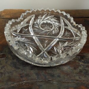 American Brilliant Cut Glass Saucer - M.D. Antiques in Richardson and Dallas Tx.