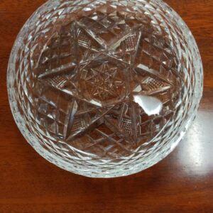 American Brilliant Cut Glass Star of David Wine Coaster -