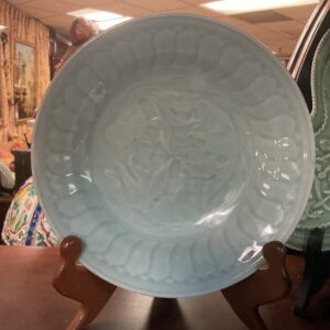 Celadon Plate - M.D. Antiques in Richardson and Dallas Tx.