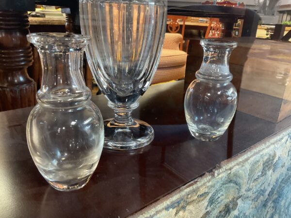 Pair of Small Crystal Vases