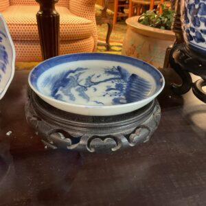 Chinese Blue and White Saucer - M.D. Antiques in Richardson and Dallas Tx.