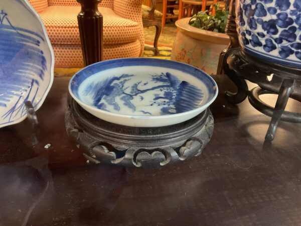 Chinese Blue and White Saucer - M.D. Antiques in Richardson and Dallas Tx.