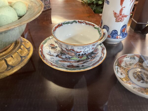 English Imari Cup and Saucer