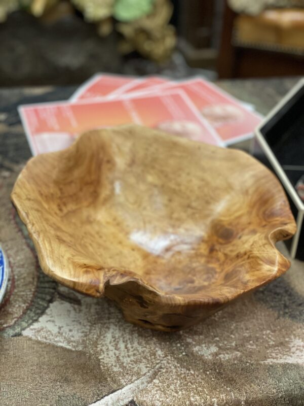 Metamorphic Modern Wooden Burlwood Bowl - M.D. Antiques in Richardson and Dallas Tx.