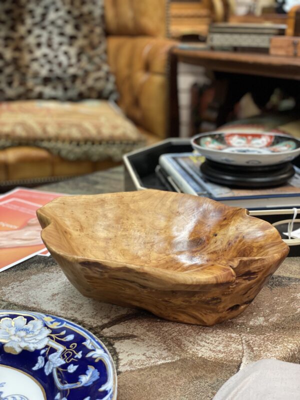 Metamorphic Modern Wooden Burlwood Bowl - M.D. Antiques in Richardson and Dallas Tx.