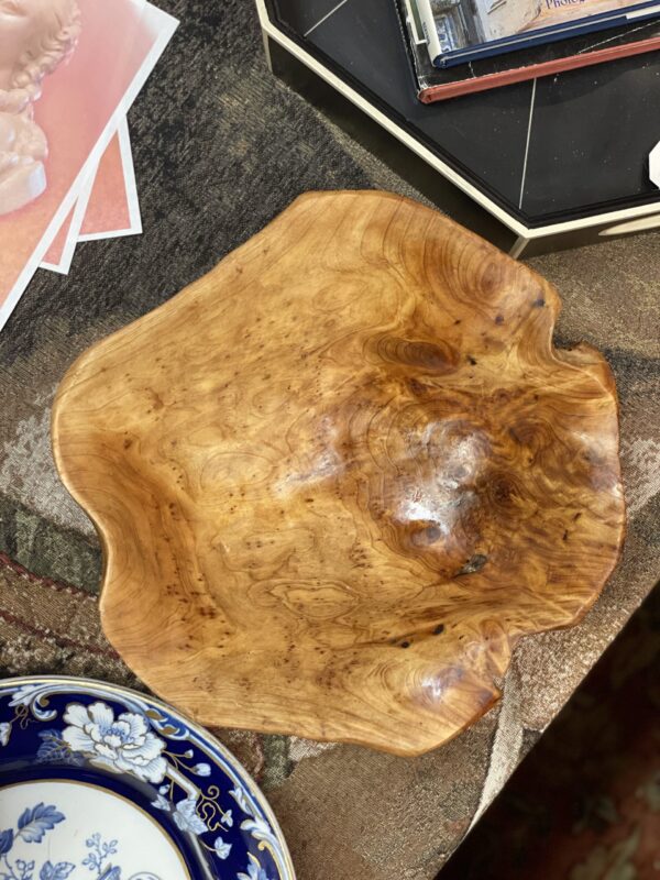 Metamorphic Modern Wooden Burlwood Bowl - M.D. Antiques in Richardson and Dallas Tx.