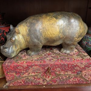 Clay Hippopotamus - M.D. Antiques in Richardson and Dallas Tx.