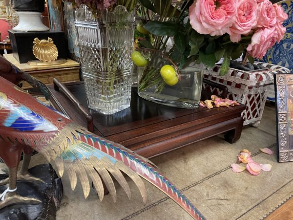 Chinese Mahogany Tea Table Tray - M.D. Antiques in Richardson and Dallas Tx.