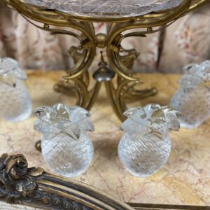 A Group of 4 Baccarat Clear and Frosted Glass Ananas Pineapple Paperweights, 20th century - M.D. Antiques in Richardson and Dallas Tx.