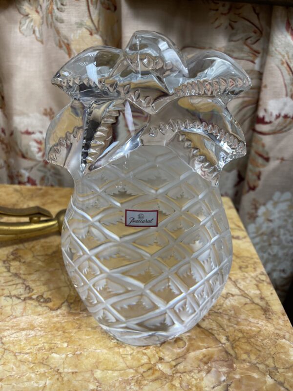 A Group of 4 Baccarat Clear and Frosted Glass Ananas Pineapple Paperweights, 20th century - M.D. Antiques in Richardson and Dallas Tx.