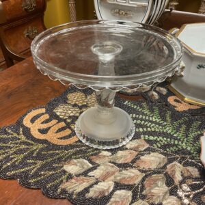 American Pattern Glass Cake Stand - M.D. Antiques in Richardson and Dallas Tx.