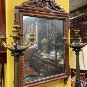 Danish Neoclassical Wood with Distressed Mirror - M.D. Antiques in Richardson and Dallas Tx.