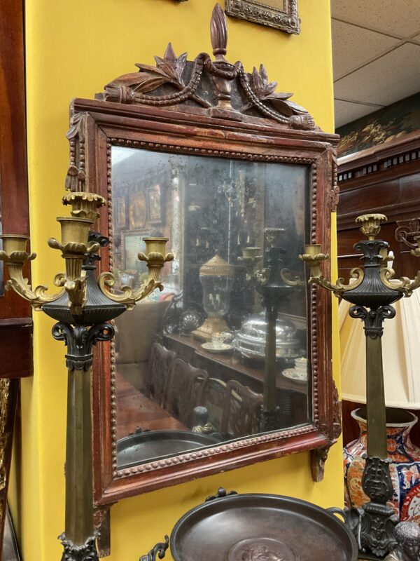 Danish Neoclassical Wood with Distressed Mirror - M.D. Antiques in Richardson and Dallas Tx.