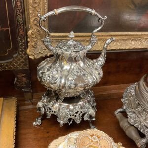 English Five Piece Silver Plated Tea Service - M.D. Antiques in Richardson and Dallas Tx.