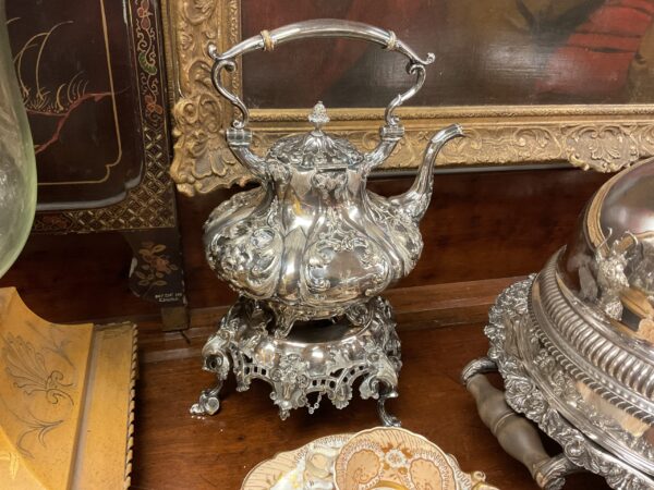 English Five Piece Silver Plated Tea Service - M.D. Antiques in Richardson and Dallas Tx.