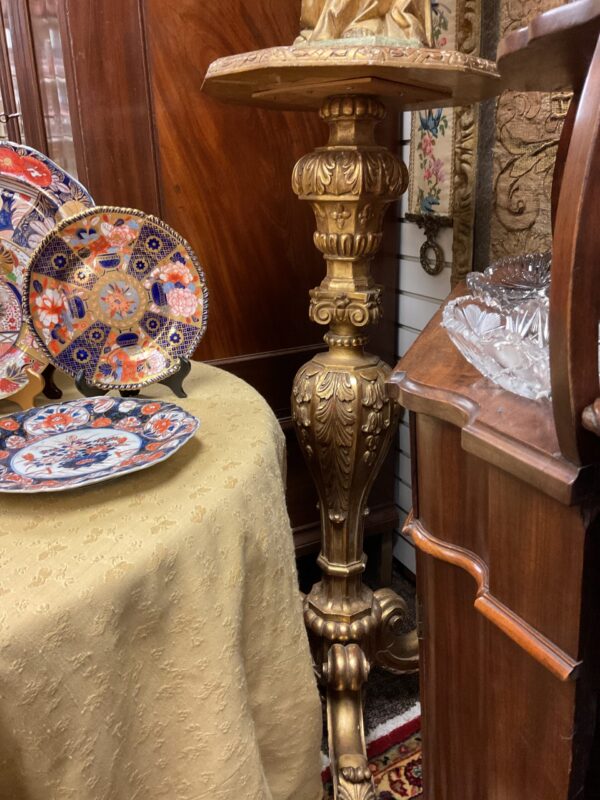 English Georgian Carved Wood Pedestal