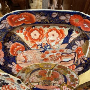 English Imari Style Platter - M.D. Antiques in Richardson and Dallas Tx.