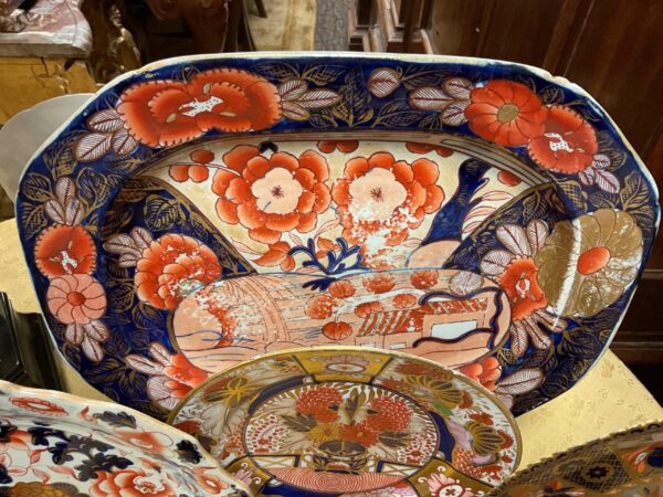 English Imari Style Platter - M.D. Antiques in Richardson and Dallas Tx.