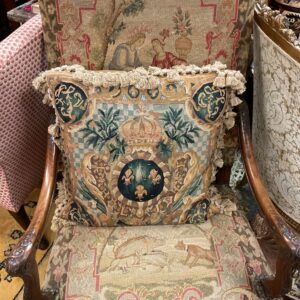 French 19th Century Regencee Needlepoint Armchair -