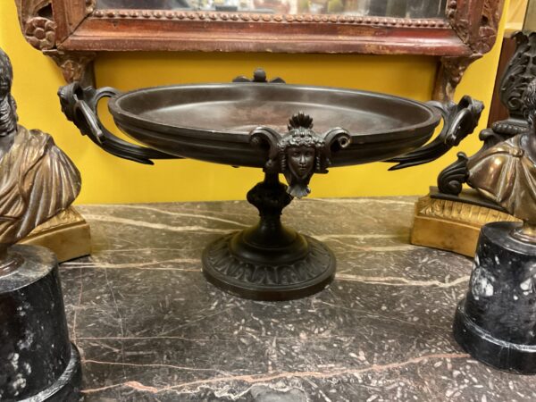 French Neoclassical Bronze Tazza - Image 2