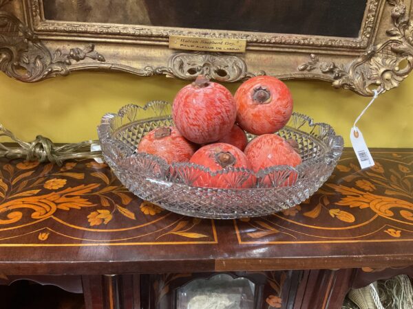 Irish Cut Crystal Oval Fruit Bowl