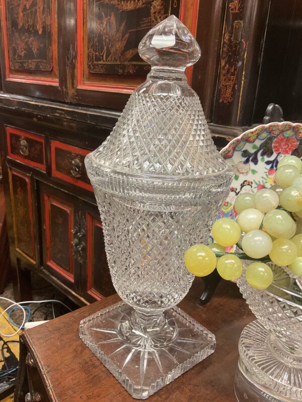 Irish Russian Cut Crystal Sweet Meat Urn