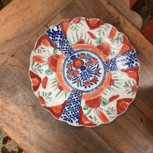 Japanese Imari Plate with Vase Design - M.D. Antiques in Richardson and Dallas Tx.