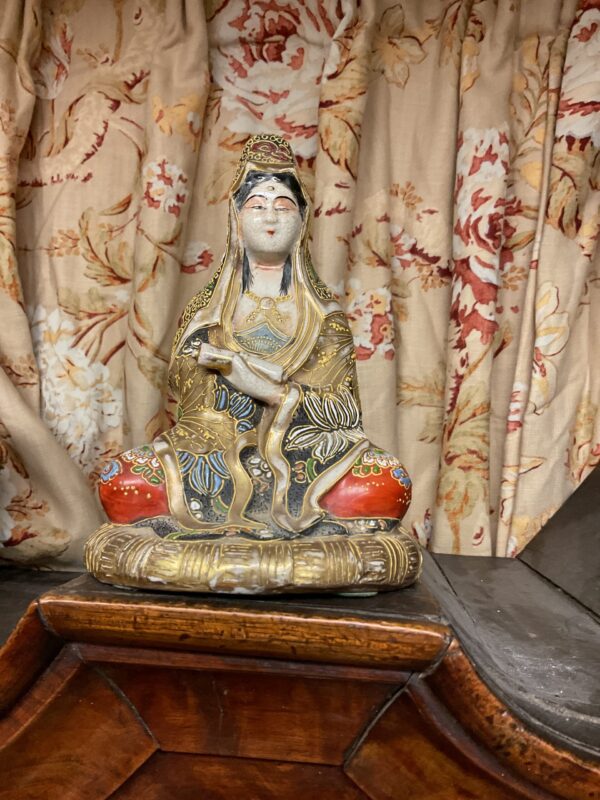 Pair of Japanese Satsuma Buddha Figures