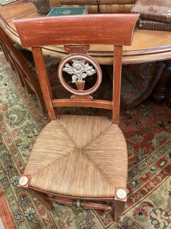 Set of Four Country French Painted Chairs - M.D. Antiques in Richardson and Dallas Tx.