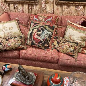 Vintage Etro Paisley Upholstered Sofa - M.D. Antiques in Richardson and Dallas Tx.