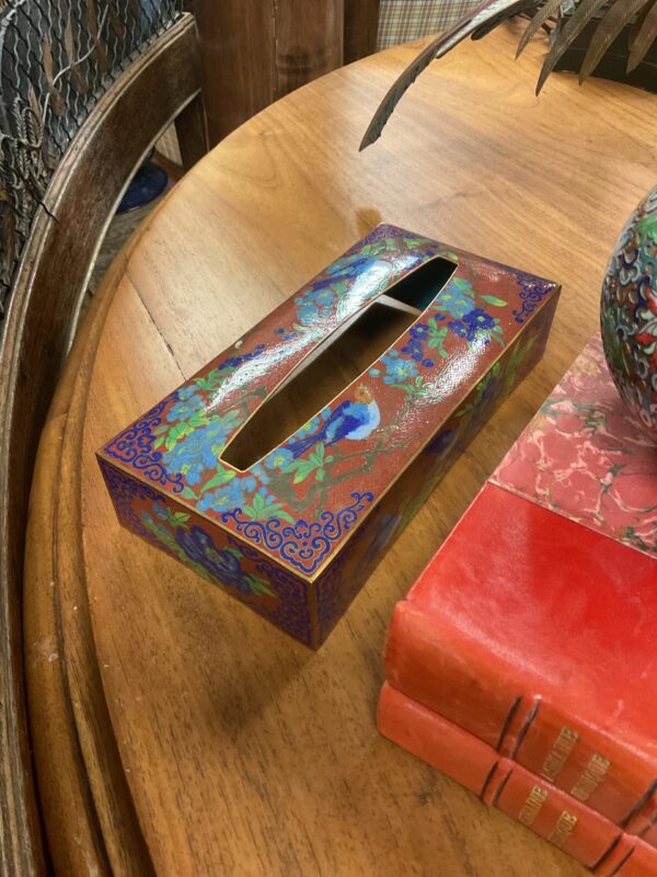 Chinese Cloisonne Tissue Box Cover