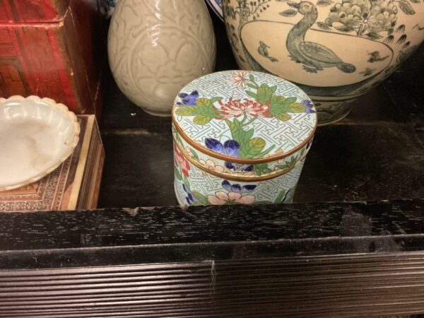 Chinese Cloissonne Round Lidded Box