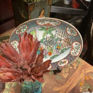 Chinese Famille Verte Plate - M.D. Antiques in Richardson and Dallas Tx.